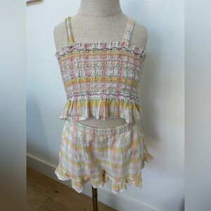 Louise Misha Pastel Plaid Matching Set